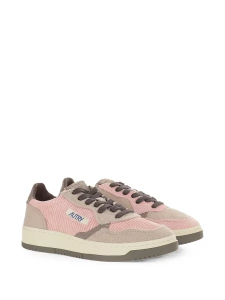 Sneakerși Autry de catifea cord roz