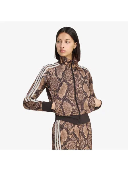 Μπουφάν adidas Satin Snake Print Firebird Track Jacket Linen/ Magic Beige XL μπεζ