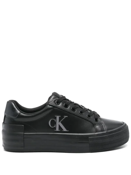 Sneakerși Calvin Klein Jeans din piele negru
