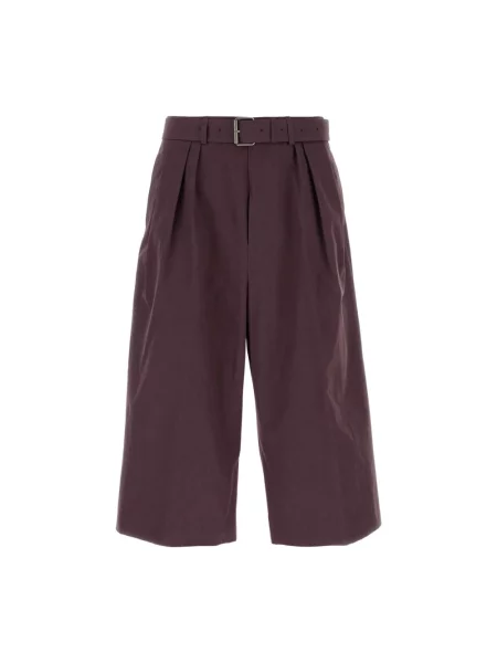 Szorty Dries Van Noten popelinowe fioletowe