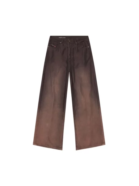 Szerokie jeansy Diesel D-Sire brązowe