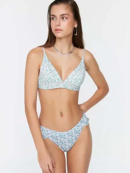 Bikini Trendyol w kwiatki szare