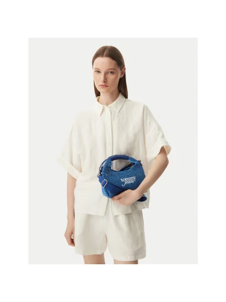Tommy Jeans Torebka Tjw Summer Crochet Crossover niebieski