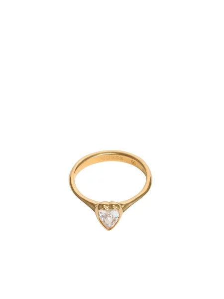 GUESS Inele Crystal Love auriu / transparent
