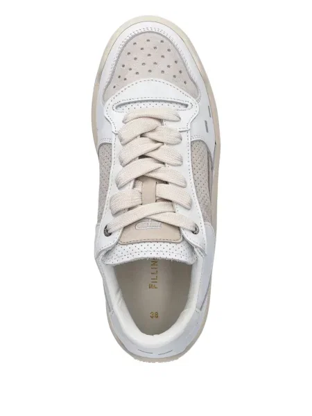 Sneakerși Filling Pieces din piele alb