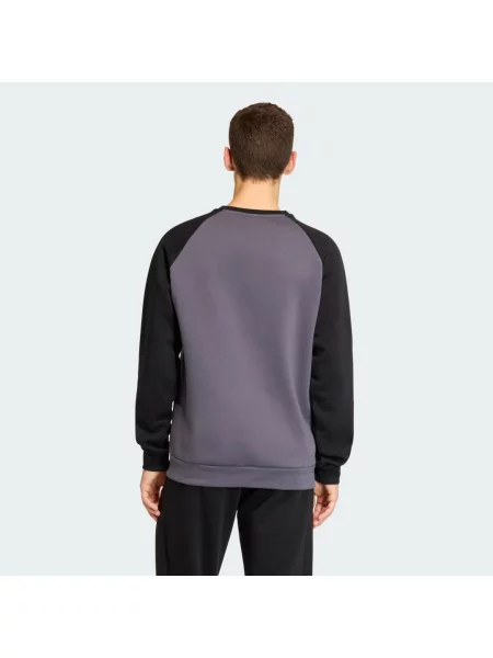 Mikina adidas Chest Stripes Crewneck Sweatshirt Aurora Onix/ White S černá