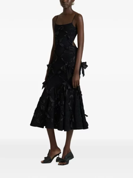 Lung rochie Givenchy cu model leopard din dantelă negru