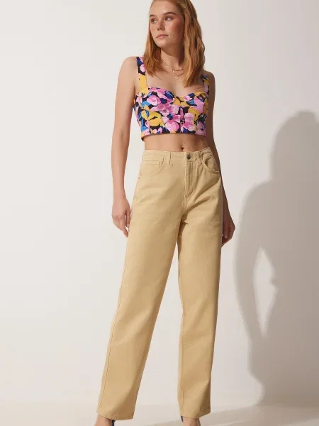 Mom jeans Happiness İstanbul z wysoką talią