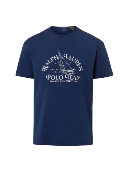 Polo Ralph Lauren Koszulka Mężczyźni nadruk S niebieski
