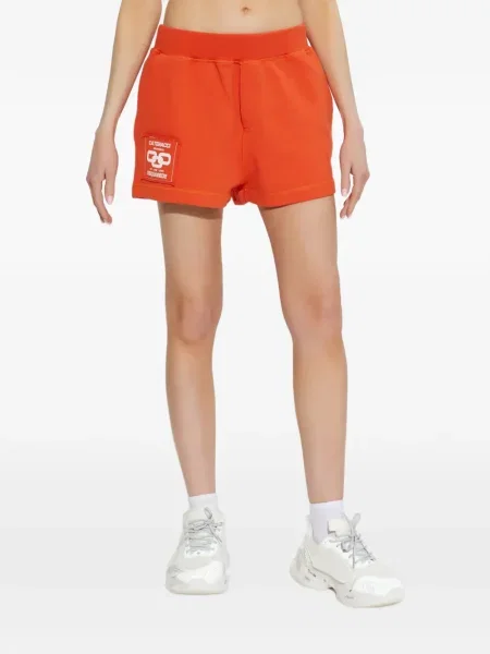 Mini pantaloni scurți Dsquared2 mini cu autograf portocaliu