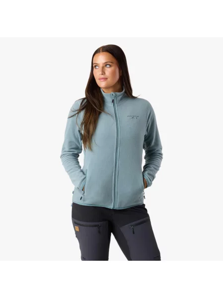 Bluza Polarowa Rozpinana Wędrówki Kobieta Stryn Elastyczny W Cztery Strony niebieska