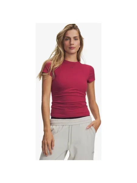 Koszulka z krótkim rękawem Under Armour Motion Fitted burdeos XS czerwona