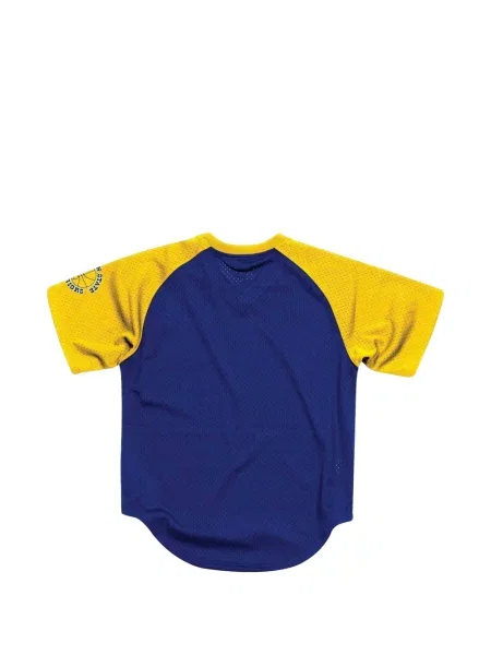 Μπλούζα Mitchell & Ness με λαιμόκοψη v από διχτυωτό μπλε
