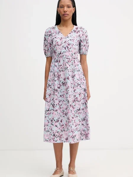 Marc O'Polo sukienka z wiskozą niebieska