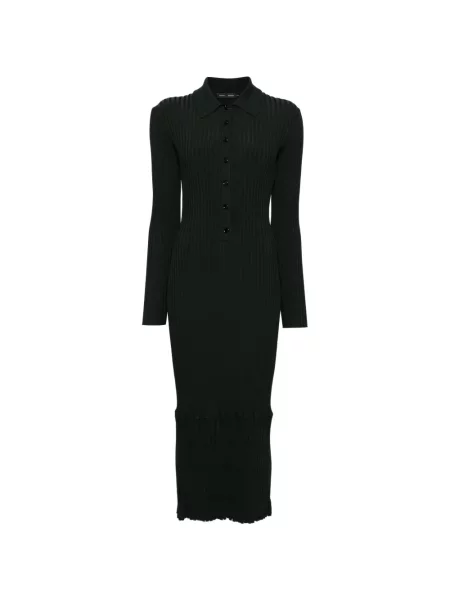 Odgovarati rebrasti midi haljina Proenza Schouler iznad koljena zelena