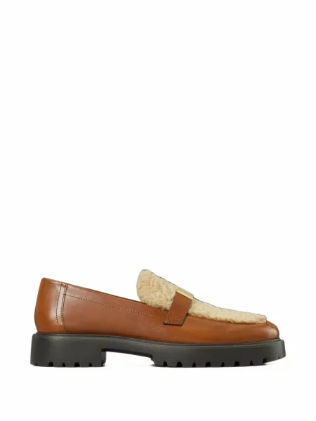 Báránybőr loafer Tory Burch barna