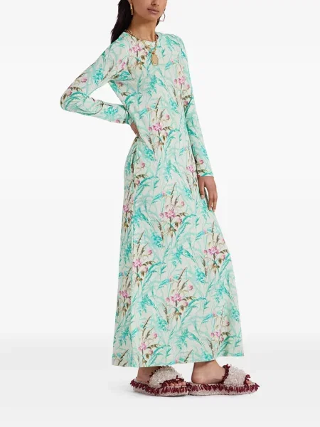 Rochie midi La Doublej până la genunchi de costum verde