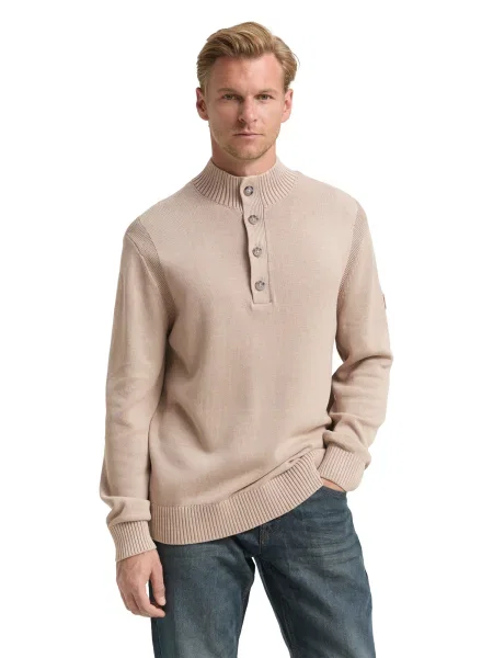 TOM TAILOR Pulover deschis maro
