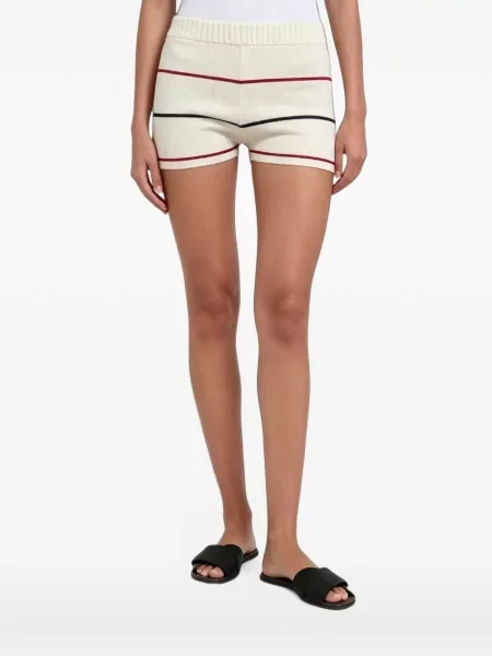 Pantaloni scurți Brunello Cucinelli tricotate alb