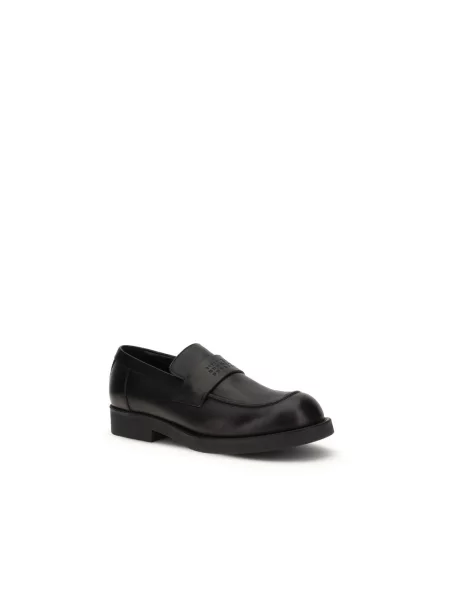 Półbuty Mm6 Maison Margiela skórzane wsuwane czarne