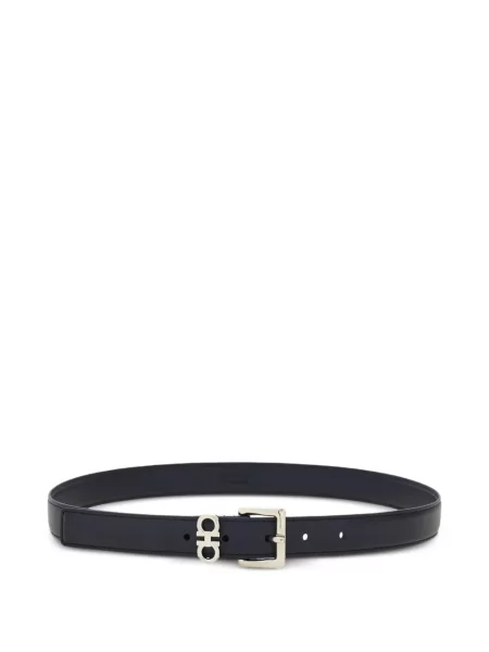 Curea Ferragamo din piele cu cataramă negru