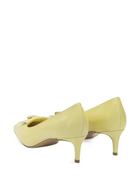 Pantofi cu toc Khaite cu cataramă galben