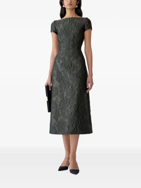 Rochie midi Carolina Herrera cu model floral verde