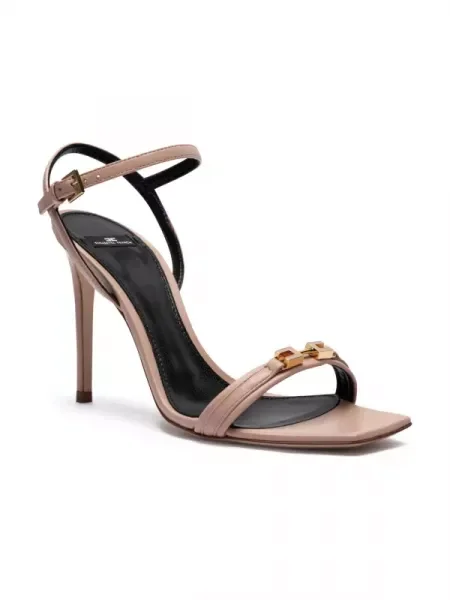 Elisabetta Franchi De piele sandale cu subțire roz