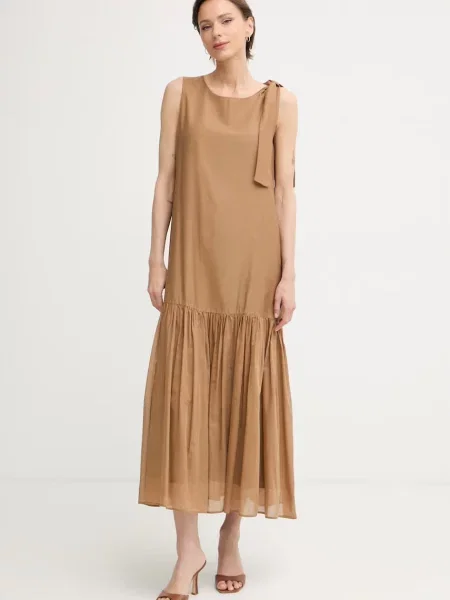 Marella rochie cu mătase Emme by Marella bej