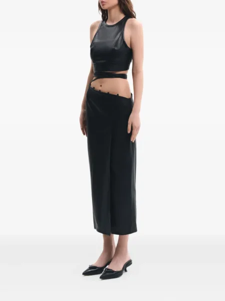 Spódnica midi Lika do kolan kopertowa czarna