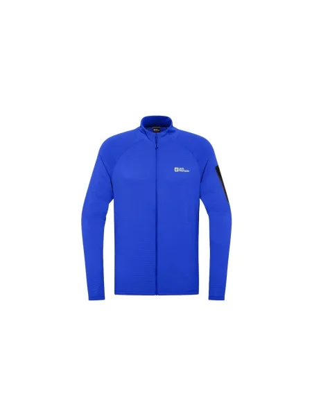 Pánska mikina Jack Wolfskin Prelight Full Zip vibrant blue modrá