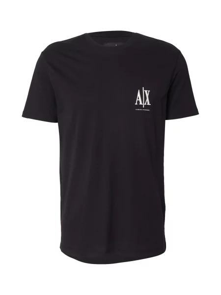 ARMANI EXCHANGE Tricou / alb negru