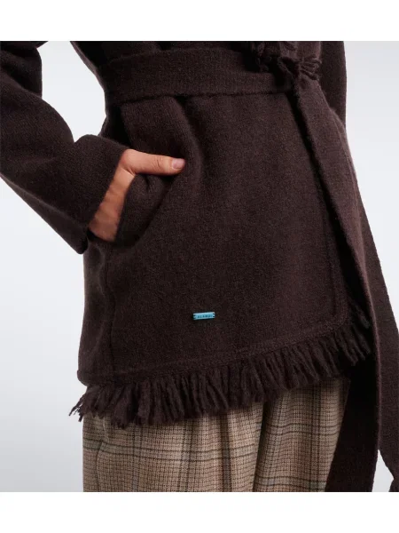 Cardigan Alanui de mătase maro