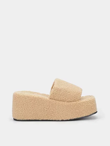 CHER INTERTOP Шльопанці Текстиль бежевий