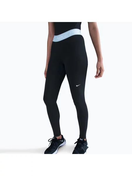Легінси Nike Pro Tight black/celestine blue/white білі