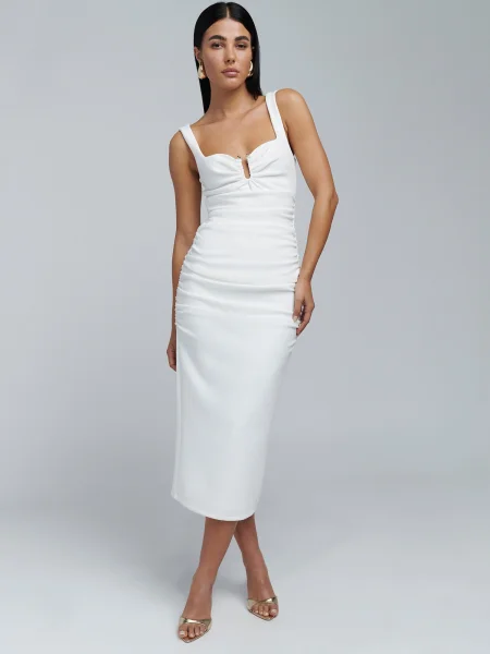 BWLDR Rochie BROOKES' alb