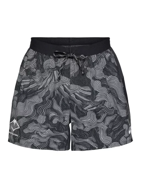 ASICS Pantaloni sport Fujitrail gri / negru alb