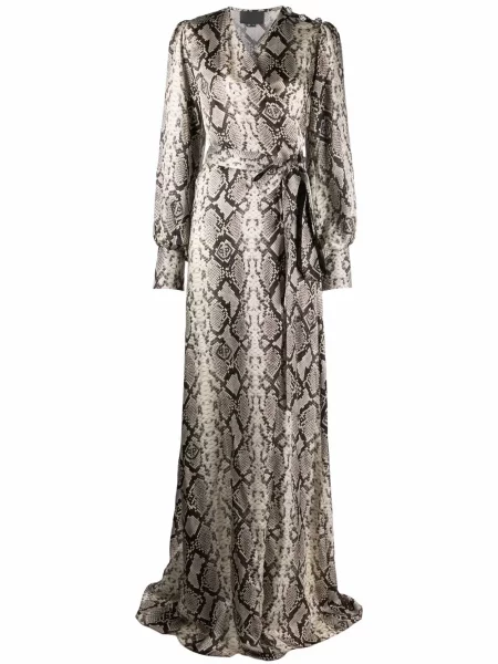 Rochie Philipp Plein de mătase cu imagine lungă