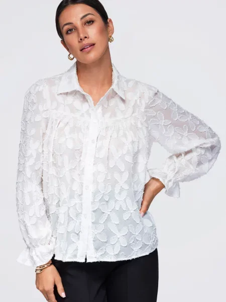 Ombre Bluza bež bijela