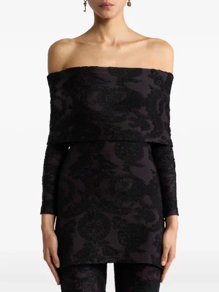 Pulover Etro cu model paisley din jacard violet