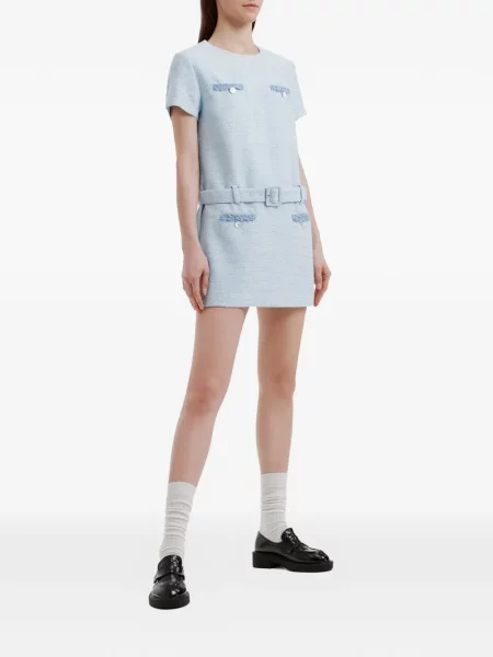 Rochie mini B+ab zdrențuiți albastru