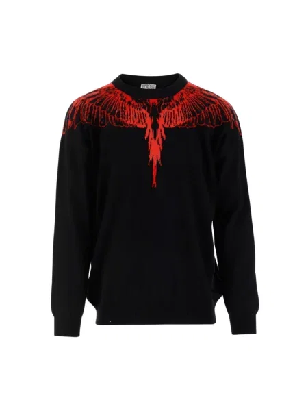 Sweter Marcelo Burlon z okrągłym dekoltem czarny