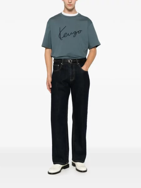 Tricou Kenzo cu broderie albastru