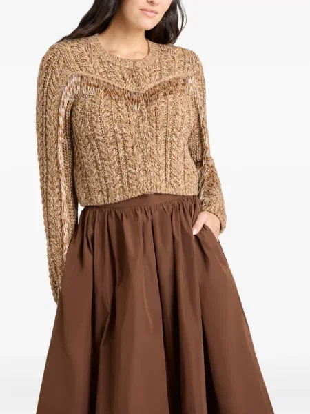 Sweter Cinq A Sept z frędzli