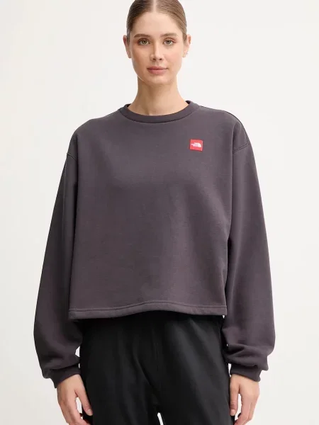 The North Face bluză Redbox cu imprimeu gri