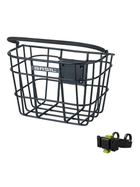 Kosz Rowerowy Bremen Alu Kf Z Uchwytem Na Kierownicę 28 X 37 X 26 Cm czarny
