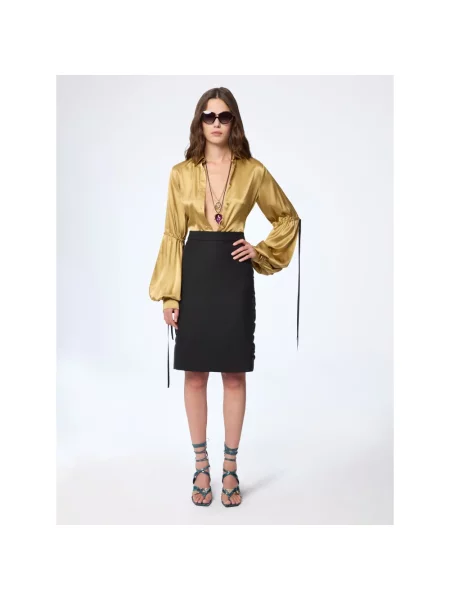 Spódnica midi Nina Ricci wełniana czarna