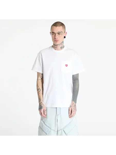 Tričko Carhartt Wip so srdiečkami biela