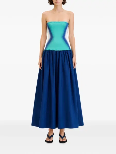 Rochie maxi Ph5 fără bretele albastru