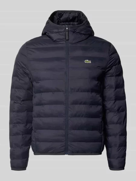 Krój regular fit bomberka z wypełnieniem Ecodown Lacoste granatowy